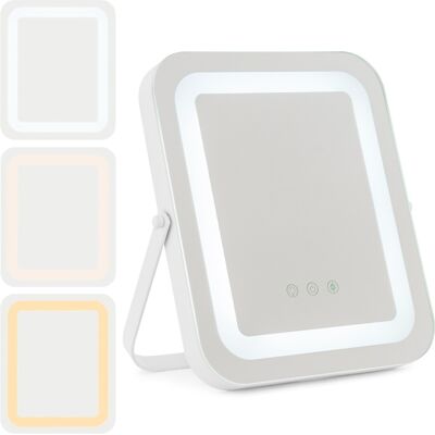 Costway - Miroir LED - 3 couleurs - Rotation 360° - Miroir de maquillage - Publicité Costway - Miroir LED - 3 couleurs - Rotation 360° - Miroir de maquillage - Publicité