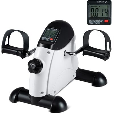 CostwayMini Vélo D exercice Machine Portable pour Pédaler avec Écran LCD Vélo sous Bureau pour Exercices de Pédalage Entraîneur de Pédales Blanc - Publicité CostwayMini Vélo D exercice Machine Portable pour Pédaler avec Écran LCD Vélo sous Bureau pour Exercices de Pédalage Entraîneur de Pédales Blanc - Publicité