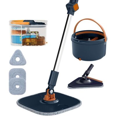 CostwayEnsemble Balai & Seau avec Essoreur Balai Plat et Seau avec 2 Têtes de Balai & 9 Lingettes Microfibres Lavables Bleu - Publicité CostwayEnsemble Balai & Seau avec Essoreur Balai Plat et Seau avec 2 Têtes de Balai & 9 Lingettes Microfibres Lavables Bleu - Publicité