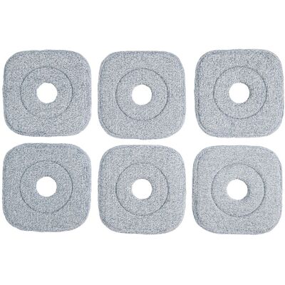 CostwayLot de 6 Éponges Microfibres Réutilisables pour Balai Chiffons de Balayage à Sec et Tampons pour Lavage Humide Tampons Carrés Gris - Publicité CostwayLot de 6 Éponges Microfibres Réutilisables pour Balai Chiffons de Balayage à Sec et Tampons pour Lavage Humide Tampons Carrés Gris - Publicité
