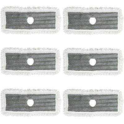 CostwayLot de 6 Tampons de Serpillière Réutilisables Chiffons de Balayage à Sec & Tampons de Lavage avec Balais Serpillière (Non Inclus) - Publicité CostwayLot de 6 Tampons de Serpillière Réutilisables Chiffons de Balayage à Sec & Tampons de Lavage avec Balais Serpillière (Non Inclus) - Publicité