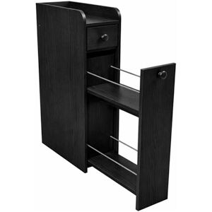 CostwayMeuble Salle de Bain à 2 Roulettes avec 1 Petit Tiroir&1 Grand Tiroir à 2 Niveaux Armoire avec Dispositif Anti-basculement 18x40x70CM Noir - Publicité CostwayMeuble Salle de Bain à 2 Roulettes avec 1 Petit Tiroir&1 Grand Tiroir à 2 Niveaux Armoire avec Dispositif Anti-basculement 18x40x70CM Noir - Publicité