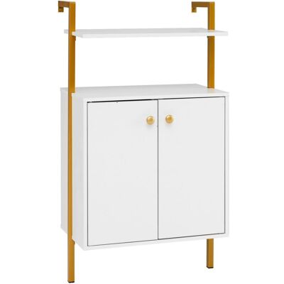 CostwayArmoire Murale 4 Niveaux avec 2 Portes 2 Étagères Ouvertes Cadre Métal Robuste Loquet Magnétique et Boutons Ronds Blanc - Publicité CostwayArmoire Murale 4 Niveaux avec 2 Portes 2 Étagères Ouvertes Cadre Métal Robuste Loquet Magnétique et Boutons Ronds Blanc - Publicité