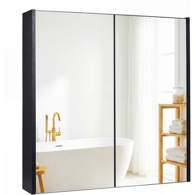 CostwayArmoire à Pharmacie à 2 Niveaux Murale Meuble Salle de Bain avec Double Porte à Miroir Installation en Saillie ou Encastrée Noir - Publicité CostwayArmoire à Pharmacie à 2 Niveaux Murale Meuble Salle de Bain avec Double Porte à Miroir Installation en Saillie ou Encastrée Noir - Publicité