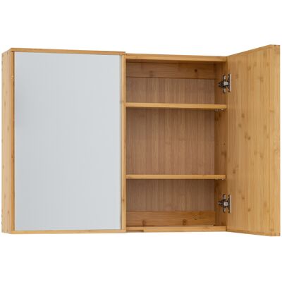 CostwayArmoire Salle de Bains en Bambou Armoire Murale avec 2 Portes Miroir 3 Étagères de Rangement Meuble Toilette Suspendu 65x14x50,5 cm Naturel - Publicité CostwayArmoire Salle de Bains en Bambou Armoire Murale avec 2 Portes Miroir 3 Étagères de Rangement Meuble Toilette Suspendu 65x14x50,5 cm Naturel - Publicité