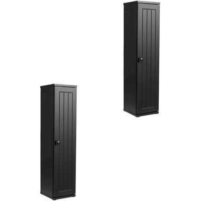 CostwayLot de 2 Colonnes de Rangement avec Placard à 5 Niveaux Étagères Amovibles Organisateur pour Salle de Bain Buanderie 17 x 16 x 69 cm Noir - Publicité CostwayLot de 2 Colonnes de Rangement avec Placard à 5 Niveaux Étagères Amovibles Organisateur pour Salle de Bain Buanderie 17 x 16 x 69 cm Noir - Publicité