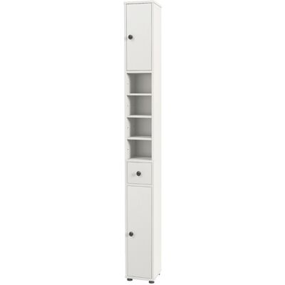 CostwayArmoire de Salle de Bain Haute et Mince Meuble Colonne avec 1 Tiroir Placard à Étagères Ajustables Meuble de Rangement Autonome Blanc - Publicité CostwayArmoire de Salle de Bain Haute et Mince Meuble Colonne avec 1 Tiroir Placard à Étagères Ajustables Meuble de Rangement Autonome Blanc - Publicité