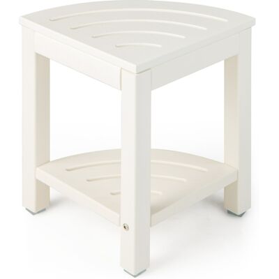 CostwayTabouret Salle de Bain 2 Niveaux avec Étagère de Rangement pour Enfants et Adultes Charge Max 150kg 32,5x32,5x43,5cm Blanc - Publicité CostwayTabouret Salle de Bain 2 Niveaux avec Étagère de Rangement pour Enfants et Adultes Charge Max 150kg 32,5x32,5x43,5cm Blanc - Publicité