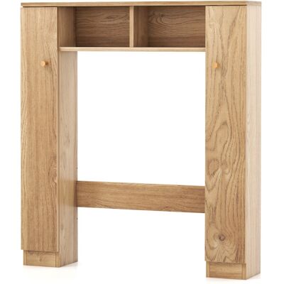 CostwayArmoire de Rangement Au-dessus des Toilettes Organisateur de Rangement 2 Compartiments Ouverts Rangement Autoportant pour Buanderie Naturel - Publicité CostwayArmoire de Rangement Au-dessus des Toilettes Organisateur de Rangement 2 Compartiments Ouverts Rangement Autoportant pour Buanderie Naturel - Publicité
