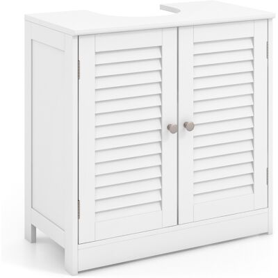 Costway - CAB-SINK-IND - Blanc - bathroom cabinet - Publicité Costway - CAB-SINK-IND - Blanc - bathroom cabinet - Publicité