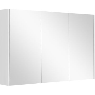 CostwayArmoire Murale Salle de Bain avec 3 Miroirs Placard de Rangement Murale avec 3 Portes 3 Niveaux Étagères à Hauteur Réglable 90x11x65cm Blanc - Publicité CostwayArmoire Murale Salle de Bain avec 3 Miroirs Placard de Rangement Murale avec 3 Portes 3 Niveaux Étagères à Hauteur Réglable 90x11x65cm Blanc - Publicité