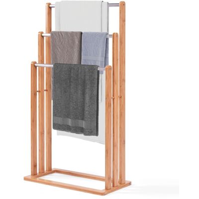 CostwayPorte-serviettes et vêtements, Échelle pour serviettes Meuble serviettes 3 barres, 46 x 24 x 84 CM (L x P x H), Naturel - Publicité CostwayPorte-serviettes et vêtements, Échelle pour serviettes Meuble serviettes 3 barres, 46 x 24 x 84 CM (L x P x H), Naturel - Publicité