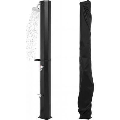 CostwayDouche de Jardin Solaire avec Pommeau de Douche Robinet et Housse de Protection Température de l'Eau Réglable Jusqu'à 60° Noir + Argent - Publicité CostwayDouche de Jardin Solaire avec Pommeau de Douche Robinet et Housse de Protection Température de l'Eau Réglable Jusqu'à 60° Noir + Argent - Publicité