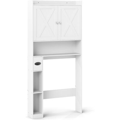 CostwayArmoire de Rangement au-dessus des Toilettes Étagère Organisatrice avec Double Porte Porte-Papier Toilette et Étagère Réglable Blanc - Publicité CostwayArmoire de Rangement au-dessus des Toilettes Étagère Organisatrice avec Double Porte Porte-Papier Toilette et Étagère Réglable Blanc - Publicité