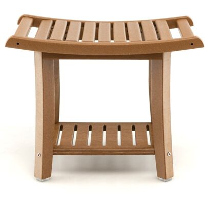 CostwayTabouret Salle de Bain 2 Niveaux en PEHD Étanche Banc de Douche Antidérapants Siège Incurvé Charge 150kg 60,5x34x48cm Café - Publicité CostwayTabouret Salle de Bain 2 Niveaux en PEHD Étanche Banc de Douche Antidérapants Siège Incurvé Charge 150kg 60,5x34x48cm Café - Publicité