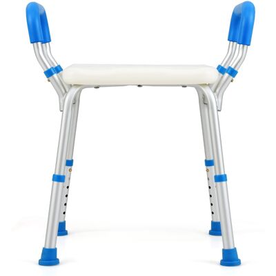 CostwayTabouret de Douche Siège de Douche Hauteur Réglable 36-49 cm Accoudoirs Ergonomique Amovibles Pieds en Caoutchouc Antidérapants Bleu - Publicité CostwayTabouret de Douche Siège de Douche Hauteur Réglable 36-49 cm Accoudoirs Ergonomique Amovibles Pieds en Caoutchouc Antidérapants Bleu - Publicité
