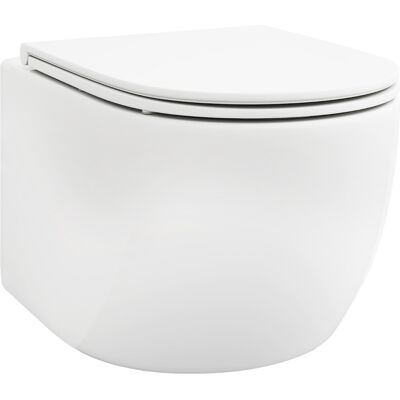 CostwayToilette Suspendue Cuvette Céramique Murale & Siège de Toilette avec Système à Double Chasse Mécanisme à Fermeture Douce Blanc - Publicité CostwayToilette Suspendue Cuvette Céramique Murale & Siège de Toilette avec Système à Double Chasse Mécanisme à Fermeture Douce Blanc - Publicité