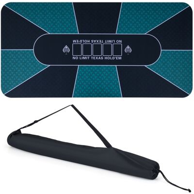CostwayTapis de Table de Poker 179 x 89 CM Tapis Portable Texas Hold'em avec Surface Déperlante et Dos en Caoutchouc Antidérapant Noir+Vert - Publicité CostwayTapis de Table de Poker 179 x 89 CM Tapis Portable Texas Hold'em avec Surface Déperlante et Dos en Caoutchouc Antidérapant Noir+Vert - Publicité