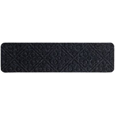 Costway15 Pcs Marchettes d'Escalier 20 x 76 CM en Tissu Polyester Tapis d'Escalier Autocollant Antidérapant Gris - Publicité Costway15 Pcs Marchettes d'Escalier 20 x 76 CM en Tissu Polyester Tapis d'Escalier Autocollant Antidérapant Gris - Publicité