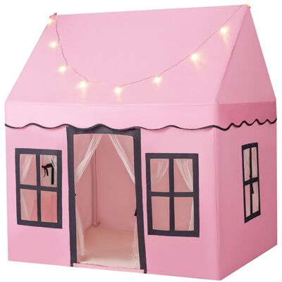 CostwayTente de Jeux avec Guirlandes Lumineuses Étoiles Cabane Enfant Interieure avec Tapis Antidérapant pour 3-4 Enfants de 3-10 Ans Rose - Publicité CostwayTente de Jeux avec Guirlandes Lumineuses Étoiles Cabane Enfant Interieure avec Tapis Antidérapant pour 3-4 Enfants de 3-10 Ans Rose - Publicité