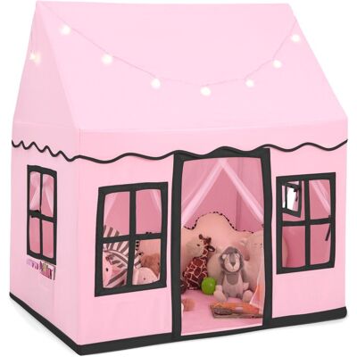 CostwayTente de Jeux Enfant avec Guirlandes Lumineuses Étoiles Tapis en Velours Corail Lavable 3-4 Enfants 121 x 101 x 137 cm Rose - Publicité CostwayTente de Jeux Enfant avec Guirlandes Lumineuses Étoiles Tapis en Velours Corail Lavable 3-4 Enfants 121 x 101 x 137 cm Rose - Publicité