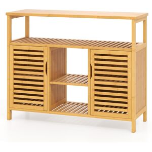 CostwayArmoire de Salle de Bain en Bambou Organisateur de Rangement à 2 Portes avec Étagères Unité de Rangement Indépendante Naturel - Publicité CostwayArmoire de Salle de Bain en Bambou Organisateur de Rangement à 2 Portes avec Étagères Unité de Rangement Indépendante Naturel - Publicité