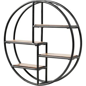 CostwayÉtagères Murales Ronde de Style Industrielle avec 4 Etagères Dimensions Ø 55 x 11 CM Matériel de Fixation Inclus - Publicité CostwayÉtagères Murales Ronde de Style Industrielle avec 4 Etagères Dimensions Ø 55 x 11 CM Matériel de Fixation Inclus - Publicité