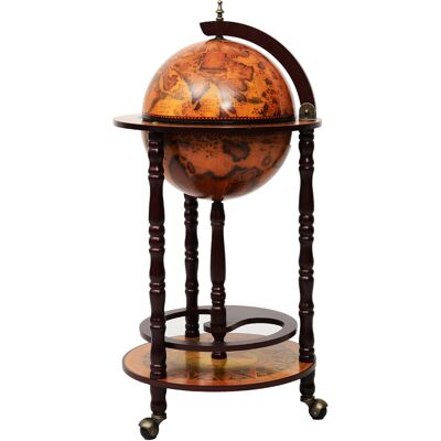 CostwayVéritable Rangement Vin en Bois Rack/Cabinet globe italien du 16e siècle avec 3 pieds - Publicité CostwayVéritable Rangement Vin en Bois Rack/Cabinet globe italien du 16e siècle avec 3 pieds - Publicité