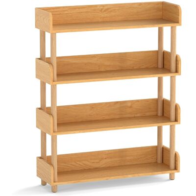 CostwayEtagere Rangement 4 Niveaux Bibliotheque en Bois de Pin avec Étagères Ouvertes&3 Garde-Corps Surélevés Charge 80 kg 80x24x102 cm Naturel - Publicité CostwayEtagere Rangement 4 Niveaux Bibliotheque en Bois de Pin avec Étagères Ouvertes&3 Garde-Corps Surélevés Charge 80 kg 80x24x102 cm Naturel - Publicité