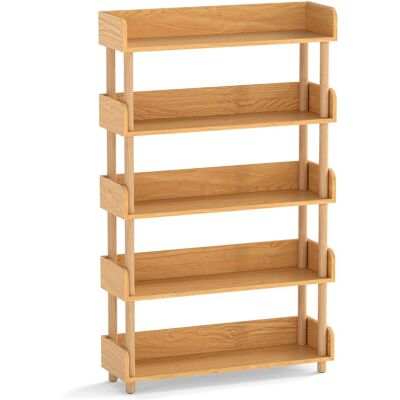 CostwayEtagere Rangement 5 Niveaux Bibliotheque en Bois de Pin avec Étagères Ouvertes&3 Garde-Corps Surélevés Charge 100 kg 80x24x130,5 cm Naturel - Publicité CostwayEtagere Rangement 5 Niveaux Bibliotheque en Bois de Pin avec Étagères Ouvertes&3 Garde-Corps Surélevés Charge 100 kg 80x24x130,5 cm Naturel - Publicité