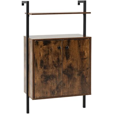 CostwayArmoire Murale 4 Niveaux avec 2 Portes 2 Étagères Ouvertes Cadre Métal Robuste Loquet Magnétique et Boutons Ronds Marron Rustique - Publicité CostwayArmoire Murale 4 Niveaux avec 2 Portes 2 Étagères Ouvertes Cadre Métal Robuste Loquet Magnétique et Boutons Ronds Marron Rustique - Publicité