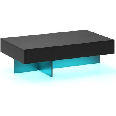 CostwayTable Basse LED Moderne Table Basse Brillante avec 3 Tiroirs de Rangement Meuble Centrale Rectangulaire 120 x 70 x 35 cm Noir - Publicité CostwayTable Basse LED Moderne Table Basse Brillante avec 3 Tiroirs de Rangement Meuble Centrale Rectangulaire 120 x 70 x 35 cm Noir - Publicité
