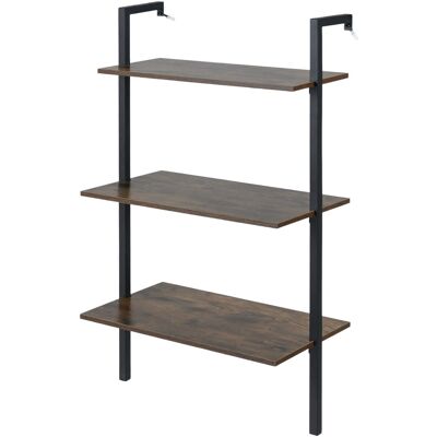 CostwayÉtagère Échelle à 3 Niveaux Bibliothèque Murale en Bois avec Cadre Métallique Étagère de Rangement 53,5 x 29,5 x 96 cm Marron Rustique - Publicité CostwayÉtagère Échelle à 3 Niveaux Bibliothèque Murale en Bois avec Cadre Métallique Étagère de Rangement 53,5 x 29,5 x 96 cm Marron Rustique - Publicité