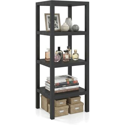 CostwayÉtagère de Rangement en Plastique à 4 Niveaux Meuble Utilitaire Autoportant Unité d'Organisation Étroite pour Cuisine 38 x 32,5 x 99cm Noir - Publicité CostwayÉtagère de Rangement en Plastique à 4 Niveaux Meuble Utilitaire Autoportant Unité d'Organisation Étroite pour Cuisine 38 x 32,5 x 99cm Noir - Publicité