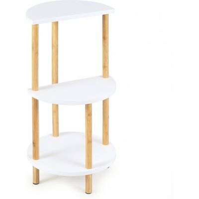 CostwayLot de 2 Tables d'Appoint Rondes Table de Chevet Circulaire Compacte à 3 Niveaux avec Étagères de Rangement et Structure en Bambou Blanc - Publicité CostwayLot de 2 Tables d'Appoint Rondes Table de Chevet Circulaire Compacte à 3 Niveaux avec Étagères de Rangement et Structure en Bambou Blanc - Publicité