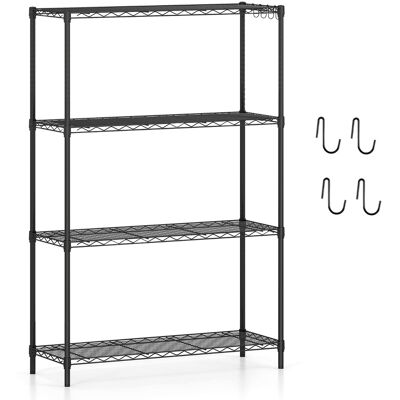 CostwayÉtagère de Rangement à 4 Niveaux Étagères Réglables Robuste avec Grille en Fil en Forme de V Meuble de Rangement pour Cuisine Garage Salon - Publicité CostwayÉtagère de Rangement à 4 Niveaux Étagères Réglables Robuste avec Grille en Fil en Forme de V Meuble de Rangement pour Cuisine Garage Salon - Publicité