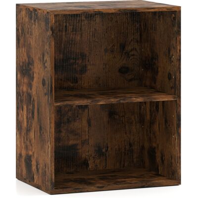 CostwayBibliothèque à 2 Cubes Ouverts Meuble de Rangement à 3 Niveaux avec Étagère Réglable à 5 Positions 42 x 29,5 x 53,5 cm Brun Rustique - Publicité CostwayBibliothèque à 2 Cubes Ouverts Meuble de Rangement à 3 Niveaux avec Étagère Réglable à 5 Positions 42 x 29,5 x 53,5 cm Brun Rustique - Publicité