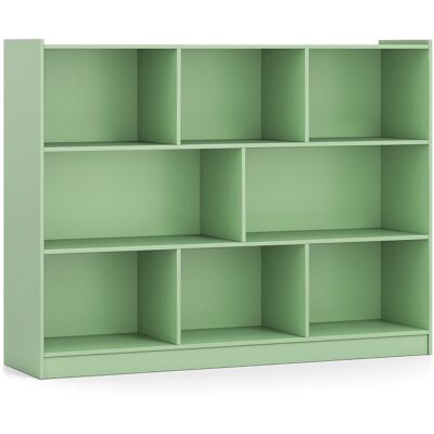 CostwayBibliothèque Étagère en Bois à 3 Niveaux Meuble de Rangement avec 8 Compartiments Ouverts Cubes Ouverts 122 x 32 x 93 cm Vert Olive - Publicité CostwayBibliothèque Étagère en Bois à 3 Niveaux Meuble de Rangement avec 8 Compartiments Ouverts Cubes Ouverts 122 x 32 x 93 cm Vert Olive - Publicité