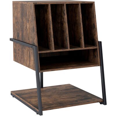 CostwayMeuble Vinyle Rangement Vinyle avec Grand Plateau Roulettes à Frein et Étagères&Compartiments Support à Tourne Disque Marron Rustique - Publicité CostwayMeuble Vinyle Rangement Vinyle avec Grand Plateau Roulettes à Frein et Étagères&Compartiments Support à Tourne Disque Marron Rustique - Publicité