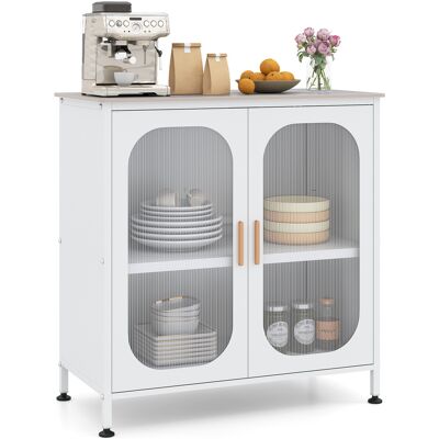 CostwayMeuble de Rangement Buffet avec Étagères Réglables Dispositif Anti-Basculement Pieds Réglables Meuble Cuisine 83 x 42 x 85,5 CM Blanc - Publicité CostwayMeuble de Rangement Buffet avec Étagères Réglables Dispositif Anti-Basculement Pieds Réglables Meuble Cuisine 83 x 42 x 85,5 CM Blanc - Publicité