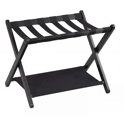 CostwayPorte-Valise Pliant en Bois Porte-Bagages avec Sangles Résistantes Étagère de Rangement Support Valise Niveaux 67 x 46 x 52 cm Noir - Publicité CostwayPorte-Valise Pliant en Bois Porte-Bagages avec Sangles Résistantes Étagère de Rangement Support Valise Niveaux 67 x 46 x 52 cm Noir - Publicité