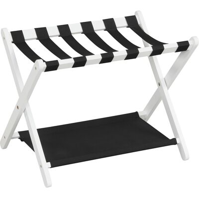 CostwayPorte-Valise Pliant en Bois Porte-Bagages avec Sangles Résistantes Étagère de Rangement Support Valise 2 Niveaux 67 x 46 x 52 cm Blanc - Publicité CostwayPorte-Valise Pliant en Bois Porte-Bagages avec Sangles Résistantes Étagère de Rangement Support Valise 2 Niveaux 67 x 46 x 52 cm Blanc - Publicité