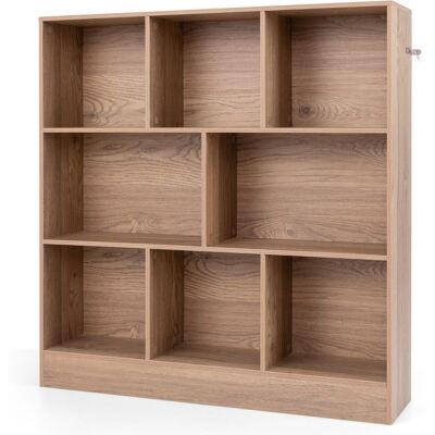 CostwayBibliothèque à 8 Cubes Organiseur de Rangement Autoportant à 3 Niveaux Etagère d'Affichage en Bois de 100 cm Naturel - Publicité CostwayBibliothèque à 8 Cubes Organiseur de Rangement Autoportant à 3 Niveaux Etagère d'Affichage en Bois de 100 cm Naturel - Publicité