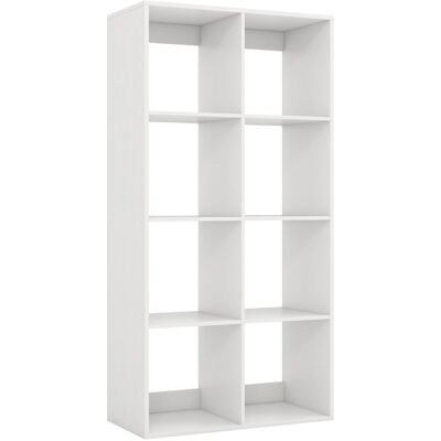 CostwayÉtagère 8 Cubes Bibliothèque Moderne avec Barrière Arrière et Kits Anti-basculement Organiseur Ouvert Indépendant à 4 Niveaux Blanc - Publicité CostwayÉtagère 8 Cubes Bibliothèque Moderne avec Barrière Arrière et Kits Anti-basculement Organiseur Ouvert Indépendant à 4 Niveaux Blanc - Publicité