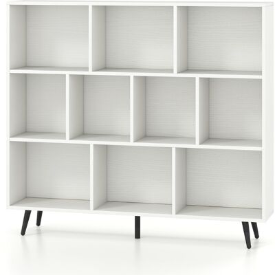 CostwayÉtagère à 10 Cubes 120CM Organisateur de Rangement Moderne avec 5 Pieds Métalliques Effilés Étagère Autoportante avec 2 Kits Antichute Blanc - Publicité CostwayÉtagère à 10 Cubes 120CM Organisateur de Rangement Moderne avec 5 Pieds Métalliques Effilés Étagère Autoportante avec 2 Kits Antichute Blanc - Publicité