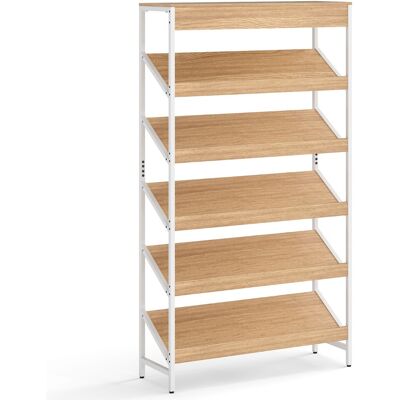 CostwayÉtagère à 6 Niveaux 161 CM de Hauteur Étagère Autoportante Inclinée avec Cadre Métallique Robuste en Bois Naturel - Publicité CostwayÉtagère à 6 Niveaux 161 CM de Hauteur Étagère Autoportante Inclinée avec Cadre Métallique Robuste en Bois Naturel - Publicité