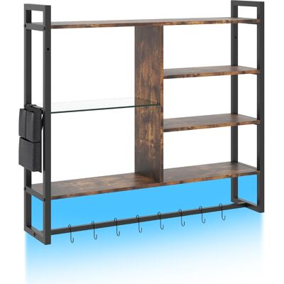 CostwayÉtagères Flottantes pour Jeux de 107 cm avec Lumières LED Télécommande et Application Étagère Murale à 6 Niveaux avec 8 Crochets Noir - Publicité CostwayÉtagères Flottantes pour Jeux de 107 cm avec Lumières LED Télécommande et Application Étagère Murale à 6 Niveaux avec 8 Crochets Noir - Publicité
