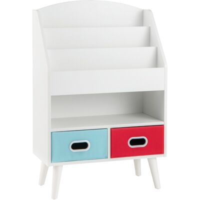Costway - 3-Tier Kids - Blanc - Bois - Bookcase - Publicité Costway - 3-Tier Kids - Blanc - Bois - Bookcase - Publicité