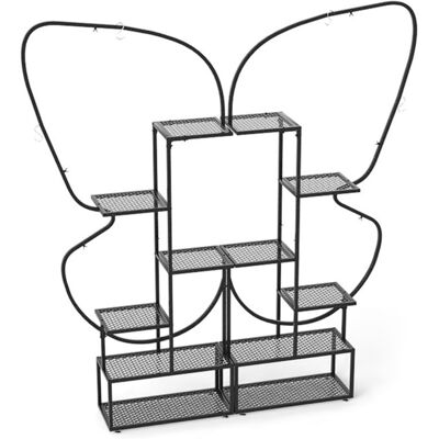 CostwayÉtagère à Plantes en Métal à 6 Niveaux 185CM Support de Fleur avec 12 Tablettes Métalliques & 4 Crochets Étagère d'Exposition Noir - Publicité CostwayÉtagère à Plantes en Métal à 6 Niveaux 185CM Support de Fleur avec 12 Tablettes Métalliques & 4 Crochets Étagère d'Exposition Noir - Publicité