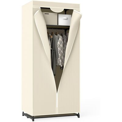 CostwayArmoire Penderie en tissu Rangement de vêtement Placard de Rangement Grande Capacité de Stockage 75x50x170 cm Beige - Publicité CostwayArmoire Penderie en tissu Rangement de vêtement Placard de Rangement Grande Capacité de Stockage 75x50x170 cm Beige - Publicité